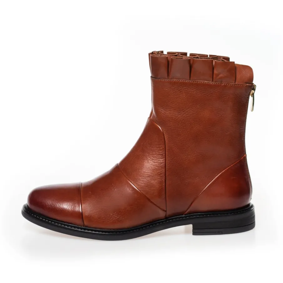 Copenhagen Shoes Ankelstøvler^MARGARET - COGNAC Margaretboot cognac