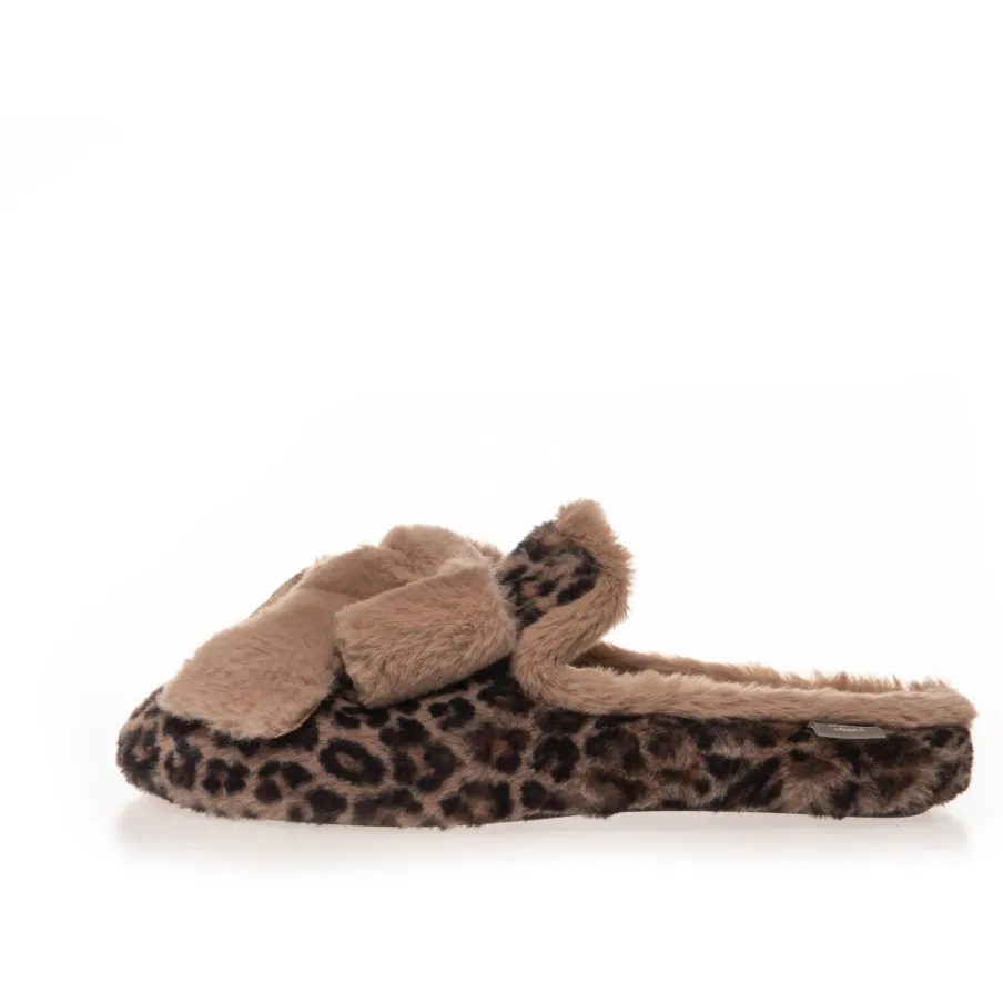 Copenhagen Shoes Hjemmesko^MAYBE ONE DAY - BLACK/BROWN LEOPARD Maybeone day homeslipper black brown leopard