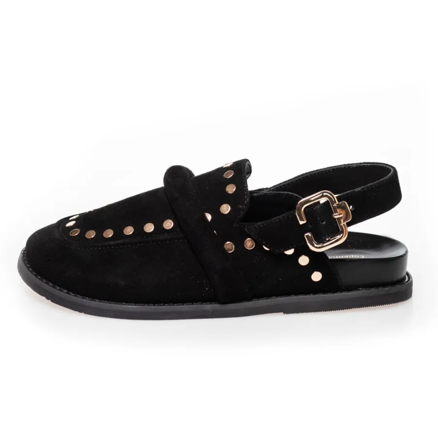 Copenhagen Shoes Mules · Slip Ins^MILLA SHOES - BLACK SUEDE Millashoes loafer black suede