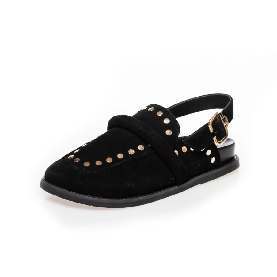 Copenhagen Shoes Mules · Slip Ins^MILLA SHOES - BLACK SUEDE Millashoes loafer black suede