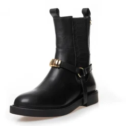 Copenhagen Shoes Chelsea Boots|Ankelstøvler^MOMENTS OF LIFE 2 (GOLD TRIM) - BLACK Momentsof life 2 gold trim stoevler black