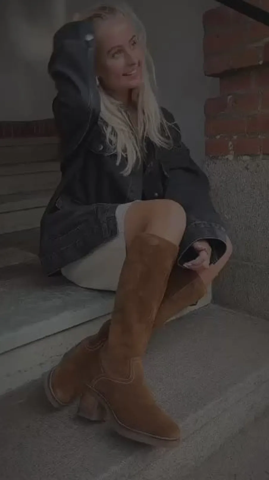 Copenhagen Shoes Støvler Med Hæl|Lange Støvler^MOVES AND ME - Cognac