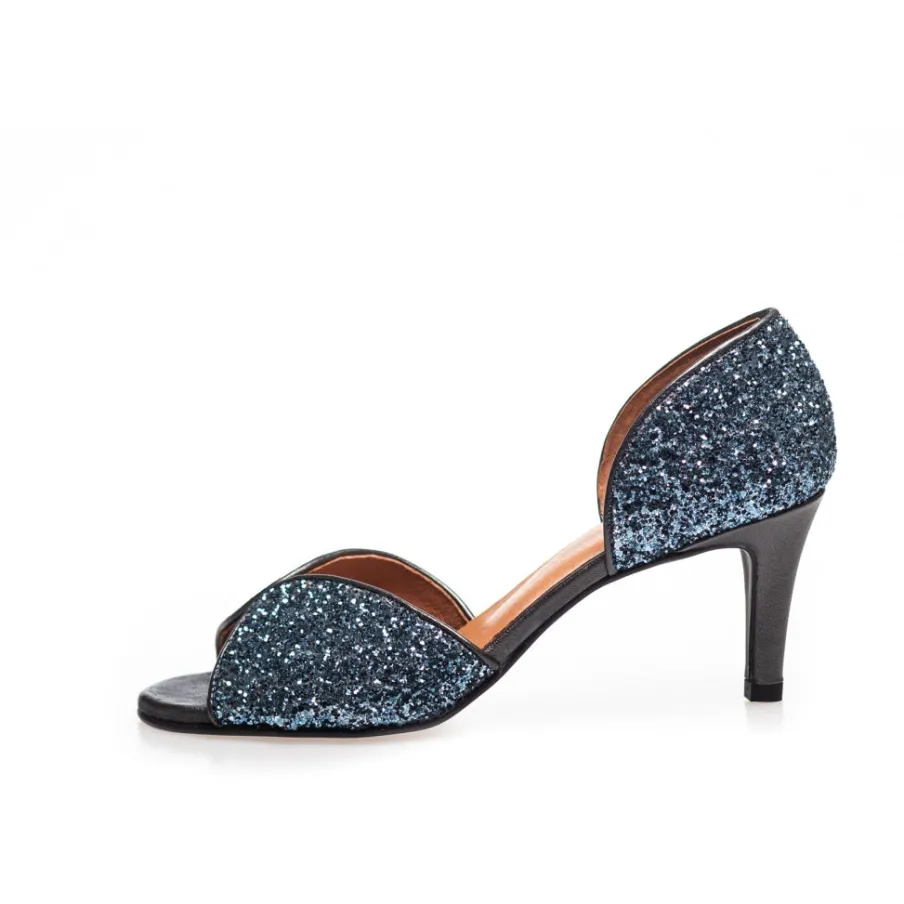 Copenhagen Shoes Sandaler Med Hæl|Stiletter^MY DIAMONDS - BLUE - BLUE GLITTER Mydiamonds blue heels blue glitter