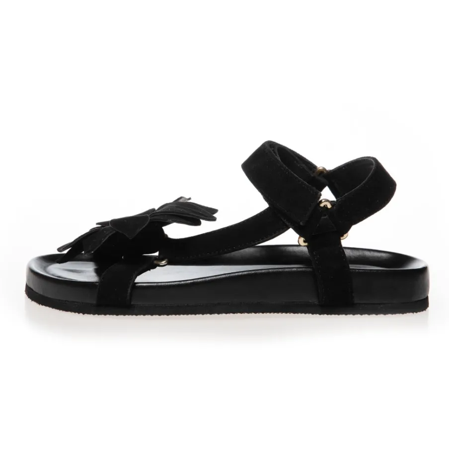 Copenhagen Shoes Flade Sandaler^MY FLOWERS - Black