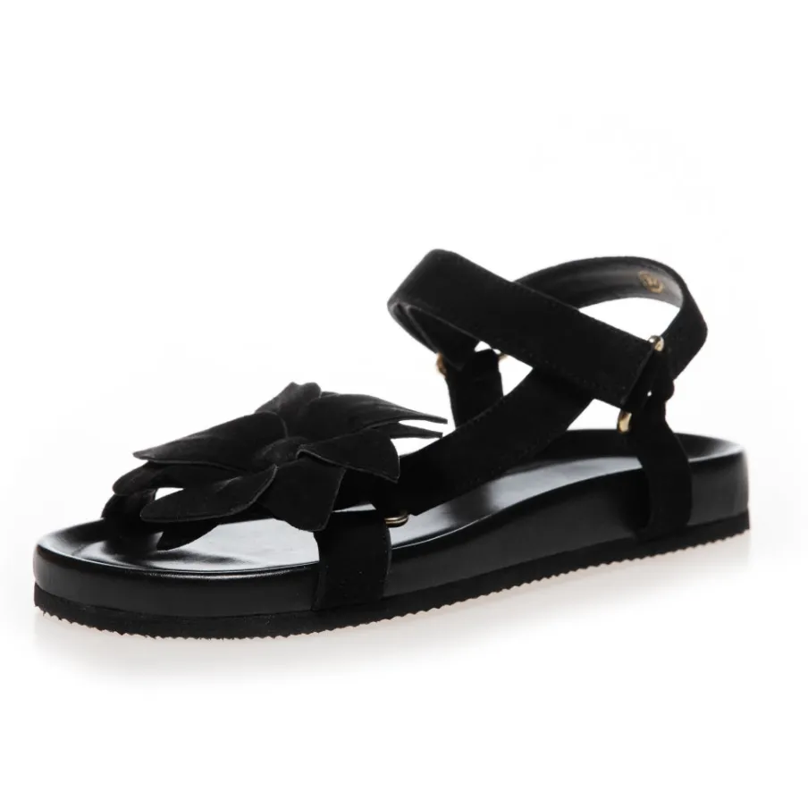 Copenhagen Shoes Flade Sandaler^MY FLOWERS - Black