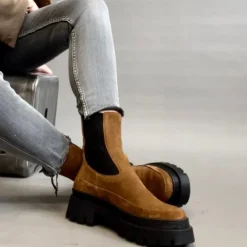 Copenhagen Shoes Chelsea Boots|Ankelstøvler^MY GIRL AND ME SUEDE - COGNAC Mygirl and me suede boot cognac