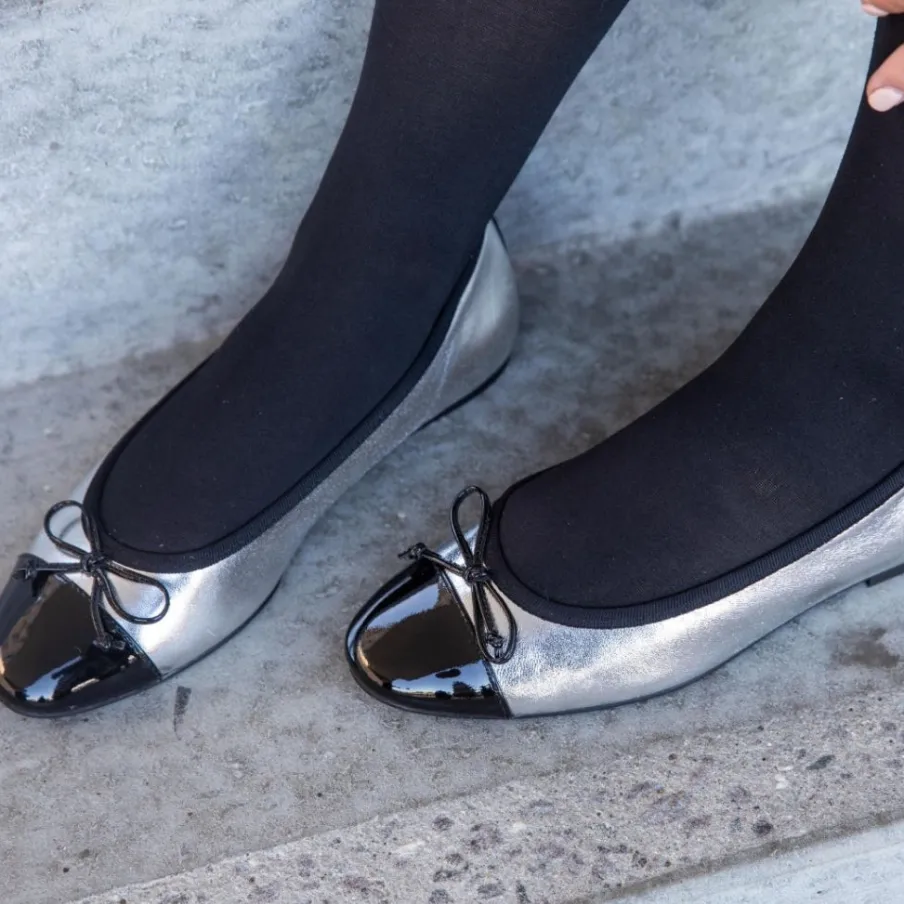 Copenhagen Shoes Ballerinasko^MY OWN BALLERINAS - SILVER / BLACK Sballet flats silver black