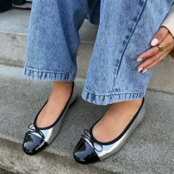Copenhagen Shoes Ballerinasko^MY OWN BALLERINAS - SILVER / BLACK Sballet flats silver black