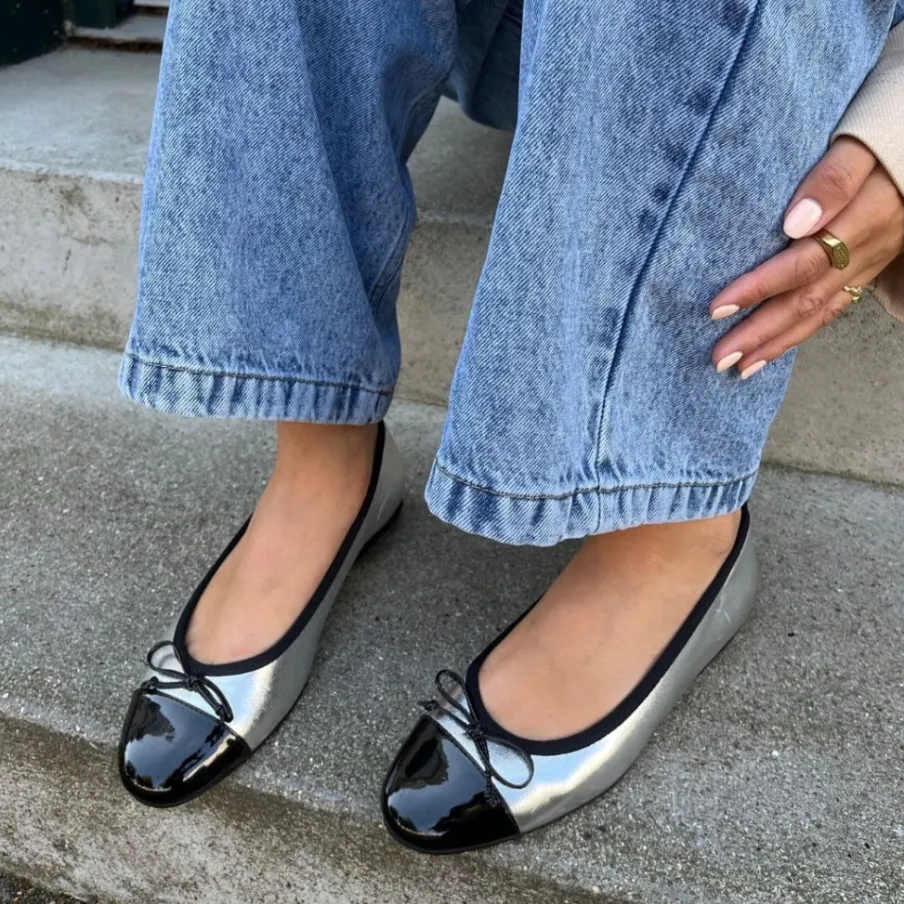 Copenhagen Shoes Ballerinasko^MY OWN BALLERINAS - SILVER / BLACK Sballet flats silver black