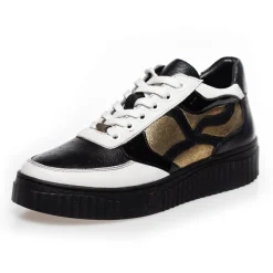 Copenhagen Shoes Sneakers^MY PRIVATE SNEAKS - BLACK/WHITE/GOLD Black white gold