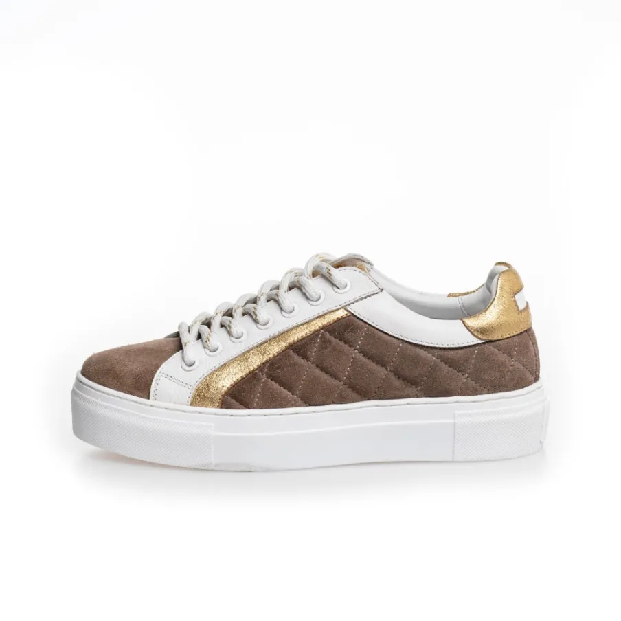 Copenhagen Shoes Sneakers^MY SNEAKS - TAUPE/GOLD Taupe gold