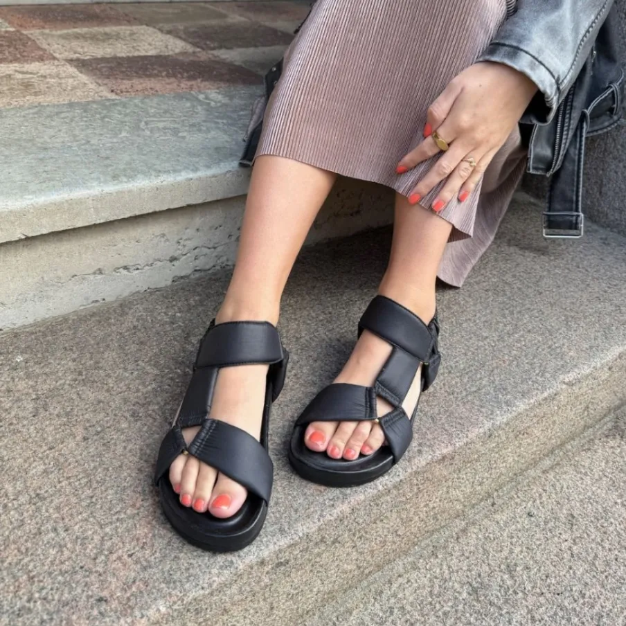 Copenhagen Shoes Flade Sandaler^MY SUMMER DAYS - Black