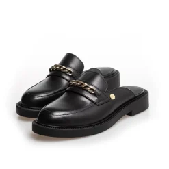 Copenhagen Shoes Loafers^MY VIBES CHAIN - Black Myvibes chain loafer black
