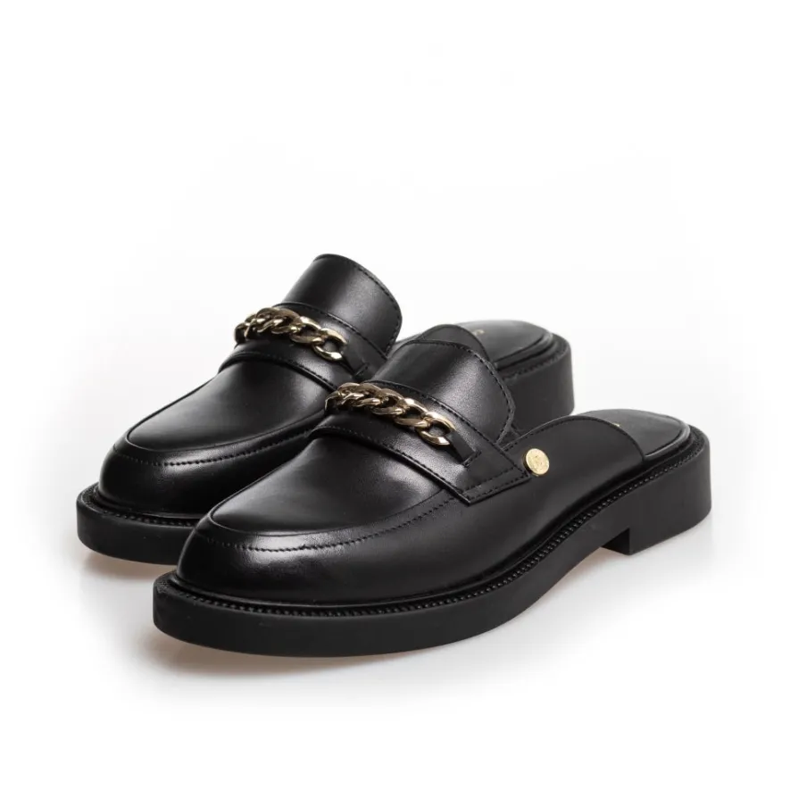 Copenhagen Shoes Loafers^MY VIBES CHAIN - Black Myvibes chain loafer black