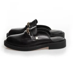Copenhagen Shoes Loafers^MY VIBES CHAIN - Black Myvibes chain loafer black