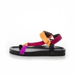 Copenhagen Shoes Flade Sandaler^NEON FEVER - Orange Multi Neonfever sandal orange multi