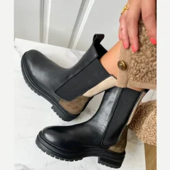Copenhagen Shoes Chelsea Boots|Ankelstøvler^NEW CHESSNY COMBI - Black Newchessny combi boot black