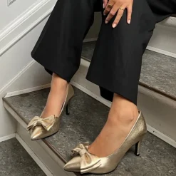 Copenhagen Shoes Stiletter^NEW MAITE GOLD - Gold Metallic Newmaite gold heels gold metallic