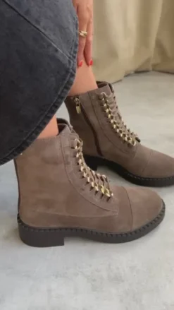 Copenhagen Shoes Ankelstøvler^NEW ROCK SUEDE - SMOKE Newrock suede stoevler smoke