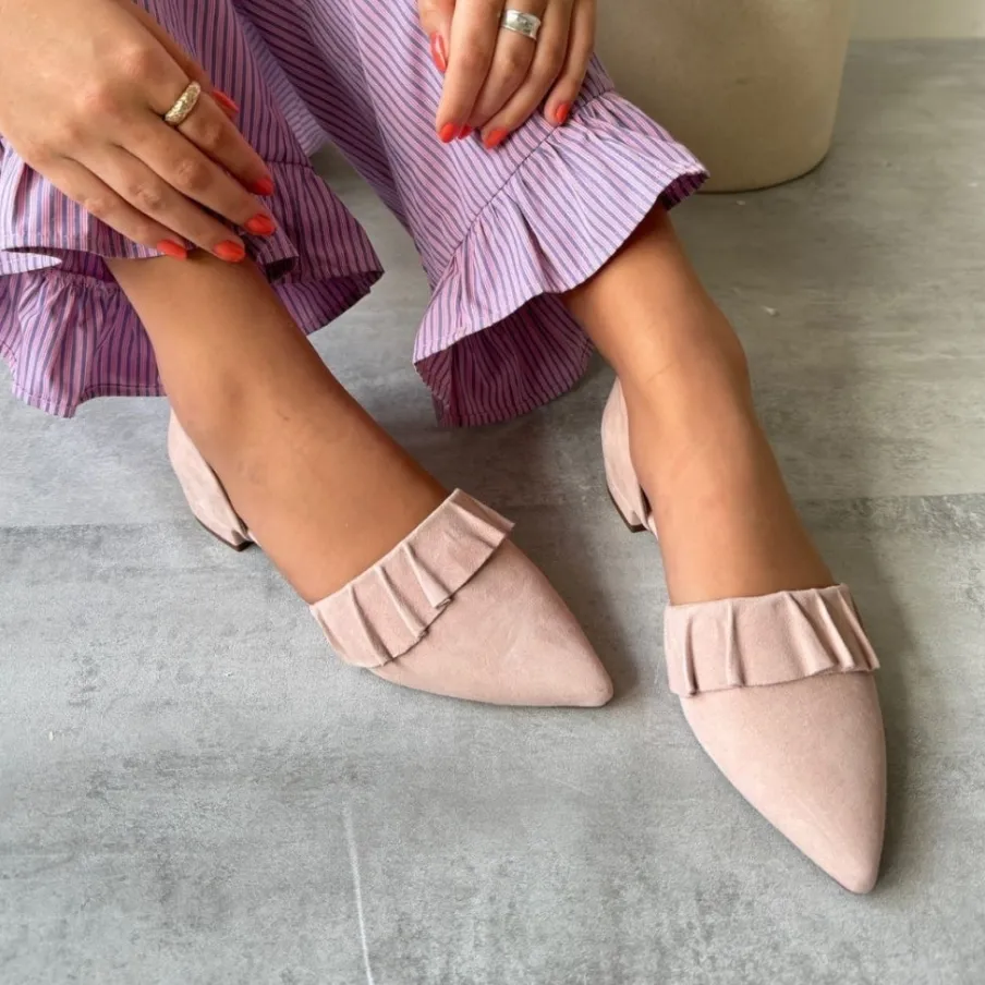 Copenhagen Shoes Ballerinasko^NEW ROMANCE 23 - SUEDE - Rosa