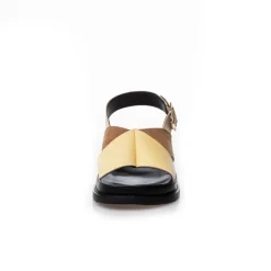 Copenhagen Shoes Flade Sandaler^NEW STRONGER MULTI 23 - PALE BANANA/SAFARI Newstronger multi 23 sandal pale banana safari