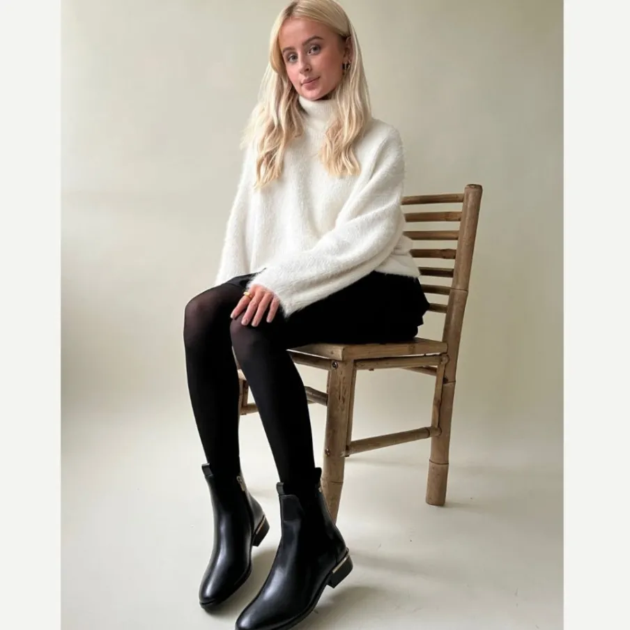 Copenhagen Shoes Ankelstøvler^OLLIE CHELSEA - Black (without Gold) Olliechelsea boot black without gold