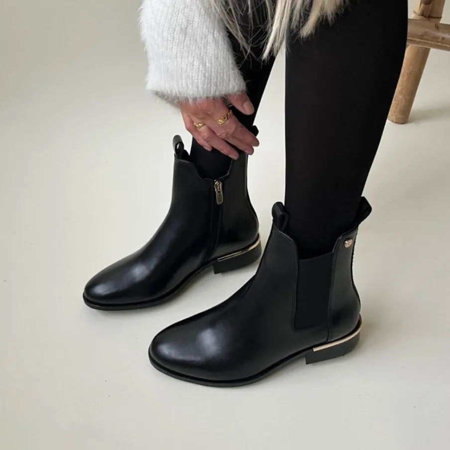 Copenhagen Shoes Ankelstøvler^OLLIE CHELSEA - Black (without Gold) Olliechelsea boot black without gold