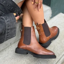 Copenhagen Shoes Chelsea Boots|Ankelstøvler^PASSION OF LOVE - COGNAC Passionof love stoevler cognac