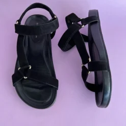 Copenhagen Shoes Flade Sandaler^PEACE AND MORE - BLACK Peaceand more sandal black