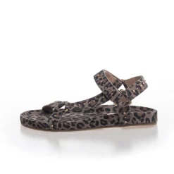 Copenhagen Shoes Flade Sandaler^PEACE LEP. STUDS - Black Leopard Peaceleo studs sandal black leopard