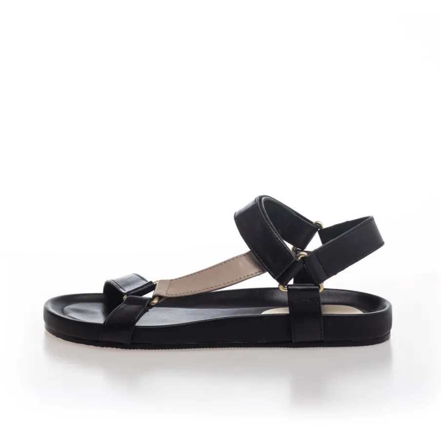Copenhagen Shoes Flade Sandaler^PEACE Multi - Black Multi Peacemulti sandal black multi