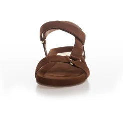 Copenhagen Shoes Flade Sandaler^PEACE Suede - Cognac Peacesuede sandal cognac