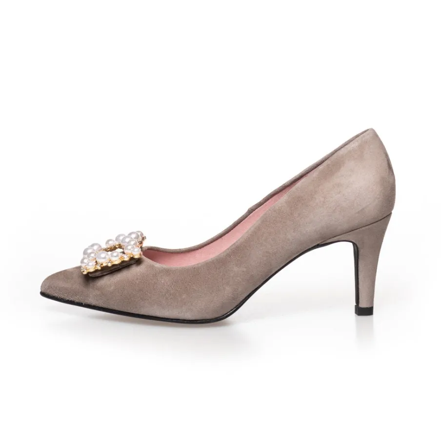 Copenhagen Shoes Stiletter^PEARLS AND DIAMONDS - BEIGE (TOPO) Pearlsand diamonds heels beige topo