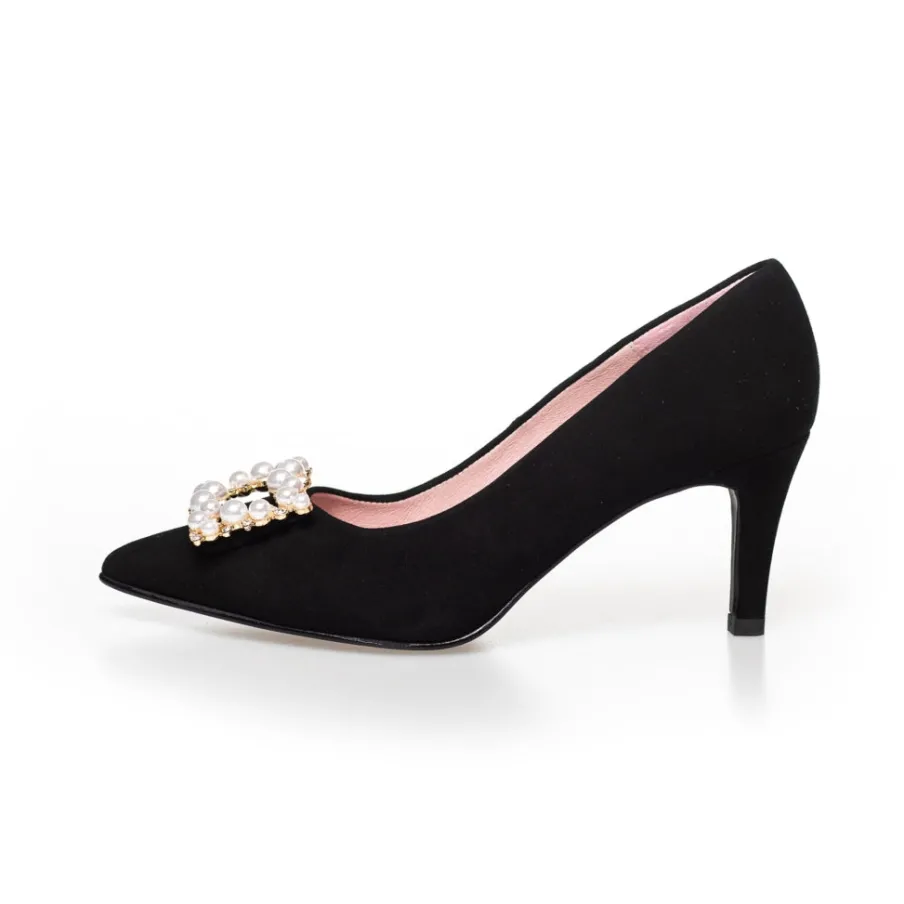 Copenhagen Shoes Stiletter^PEARLS AND DIAMONDS - BLACK Pearlsand diamonds heels black