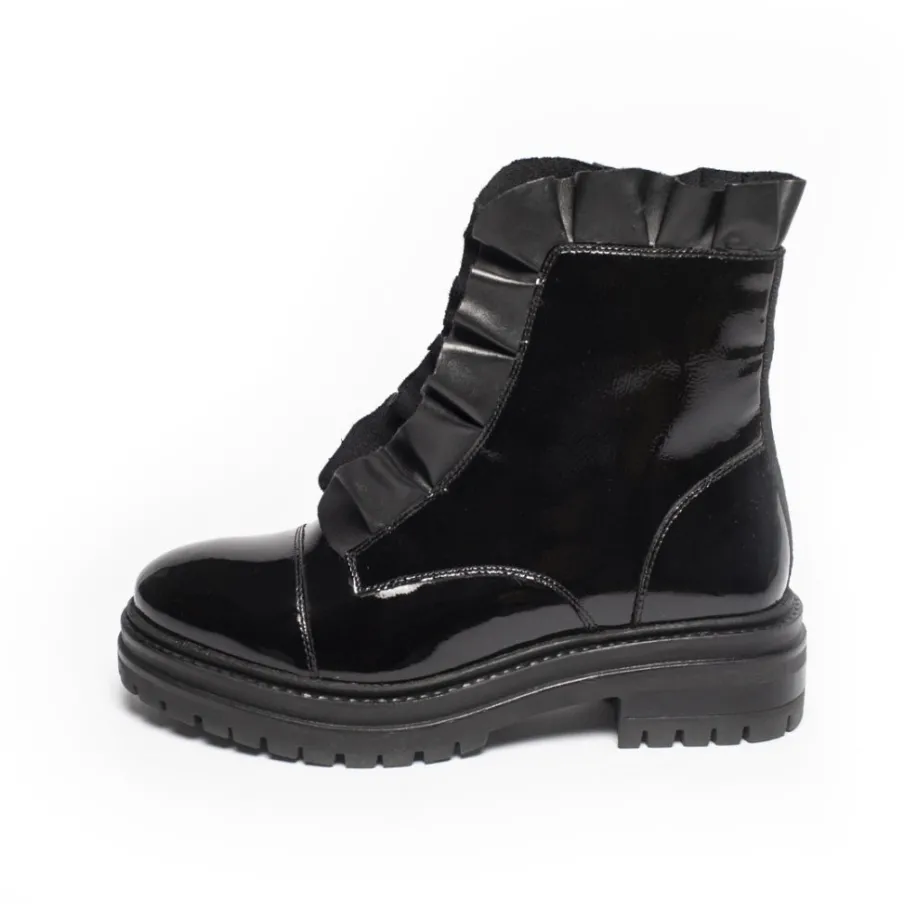 Copenhagen Shoes Ankelstøvler^PRETTY ALL PATENT Copenhagenshoes By Josefine Valentin - Black Patent Prettyall patent copenhagenshoes by josefine valentin boot black patent