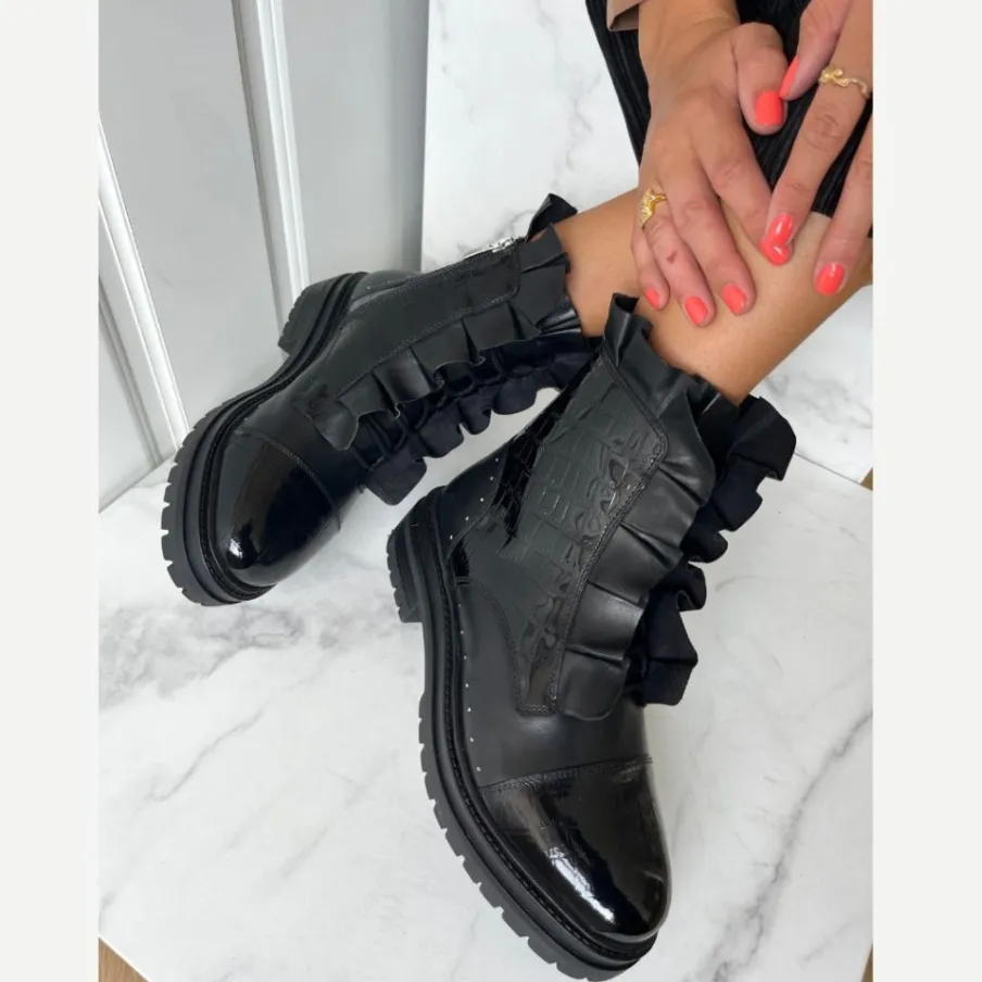 Copenhagen Shoes Ankelstøvler^PRETTY HER - BLACK Prettyher boot black