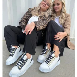 Copenhagen Shoes Sneakers^RUN - WHITE/NAVY White navy