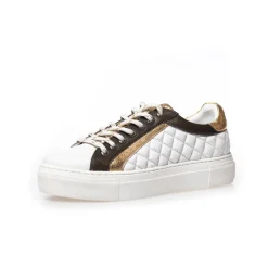 Copenhagen Shoes Sneakers^SAILOR DAYS - WHITE/OLIVE/GOLD White olive gold
