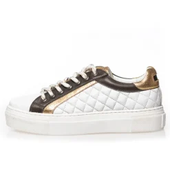 Copenhagen Shoes Sneakers^SAILOR DAYS - WHITE/OLIVE/GOLD White olive gold