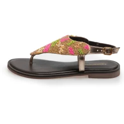 Copenhagen Shoes Flade Sandaler^SAVANNAH - Gold multi