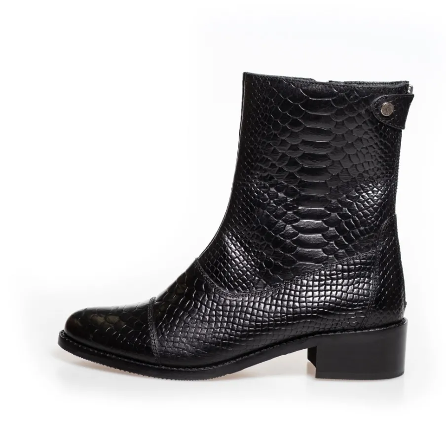 Copenhagen Shoes Ankelstøvler^SHE Crocco - Black Shecrocco boot black