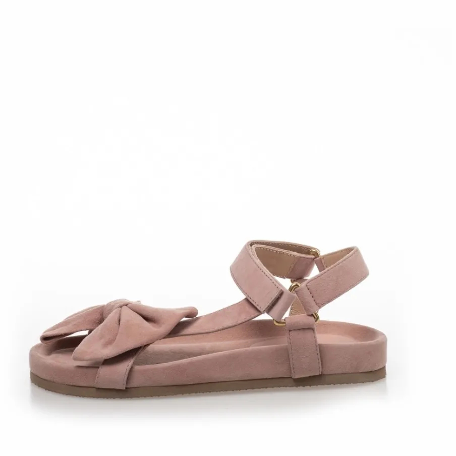 Copenhagen Shoes Flade Sandaler^SKY AND DIAMONDS 23 SUEDE - PAPAYA Skyand diamonds 23 suede sandal papaya