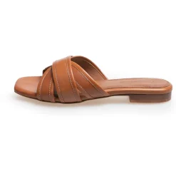 Copenhagen Shoes Flade Sandaler^SMILE AND DANCE - Cognac