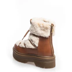 Copenhagen Shoes Ankelstøvler^SNOW BY SNOW 22 LOW - COGNAC OFF-WHITE Snowby snow 22 low boot cognac off white