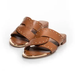 Copenhagen Shoes Flade Sandaler^SPRING TIME 22 - Cognac