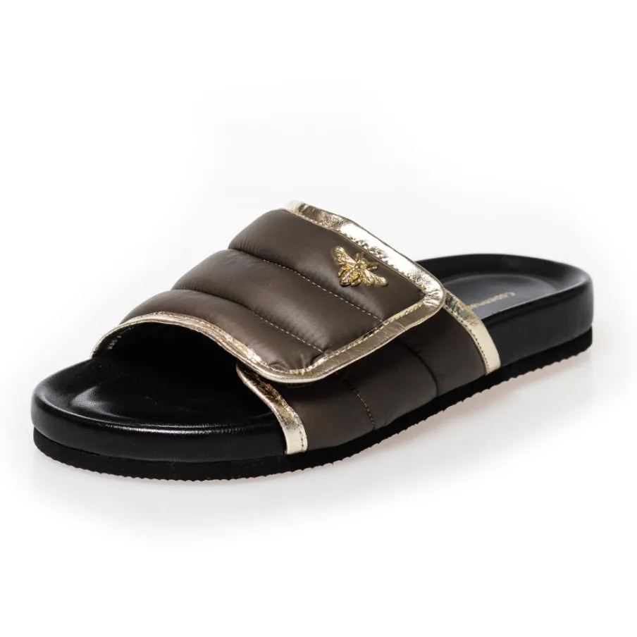 Copenhagen Shoes Flade Sandaler^STORIES - KHAKI - KHAKI / GOLD Khaki gold