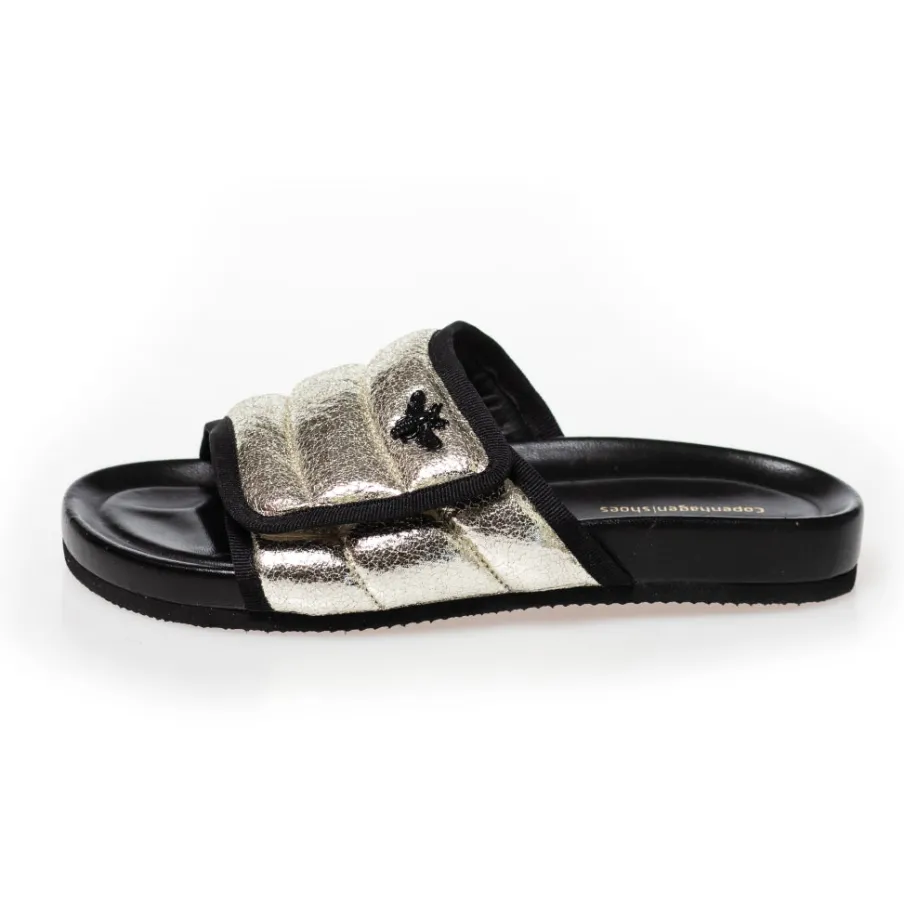 Copenhagen Shoes Flade Sandaler^STORIES - METAL - GOLD/BLACK Gold black