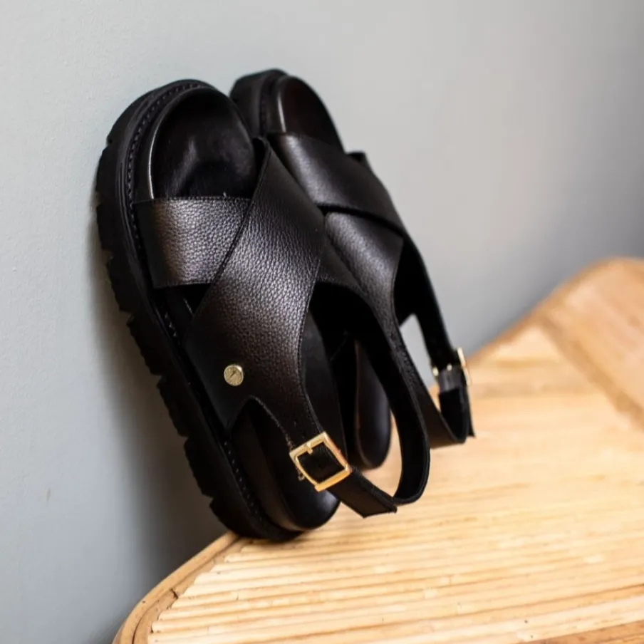 Copenhagen Shoes Flade Sandaler^SUMMERTIME - Black Summertimesandal black