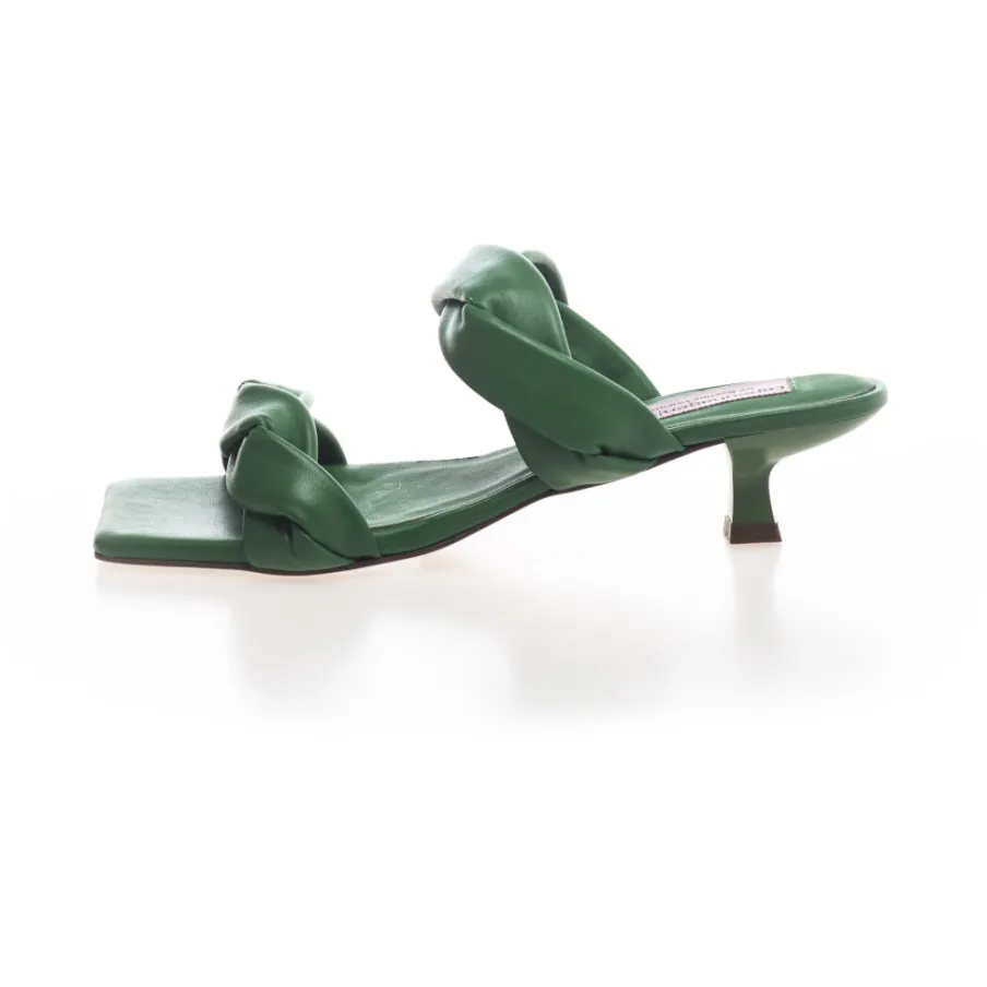 Copenhagen Shoes Sandaler Med Hæl^SUNSHINE - GREEN LEATHER Sunshinesandal green leather