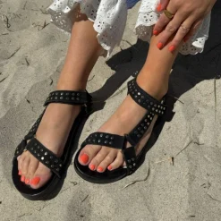 Copenhagen Shoes Flade Sandaler^SWEAT - Black Sweatsandal black